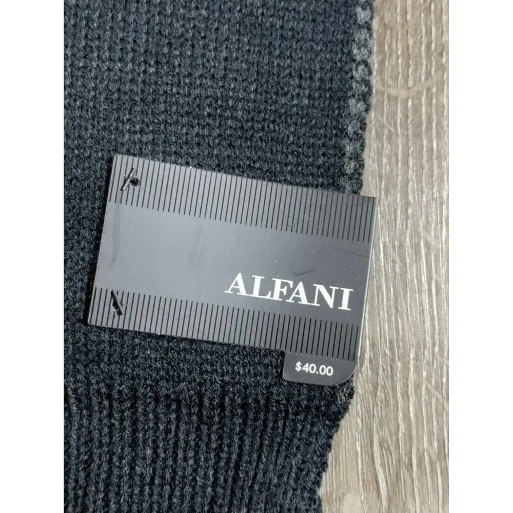 Alfani Mens Reversible Scarf Black
